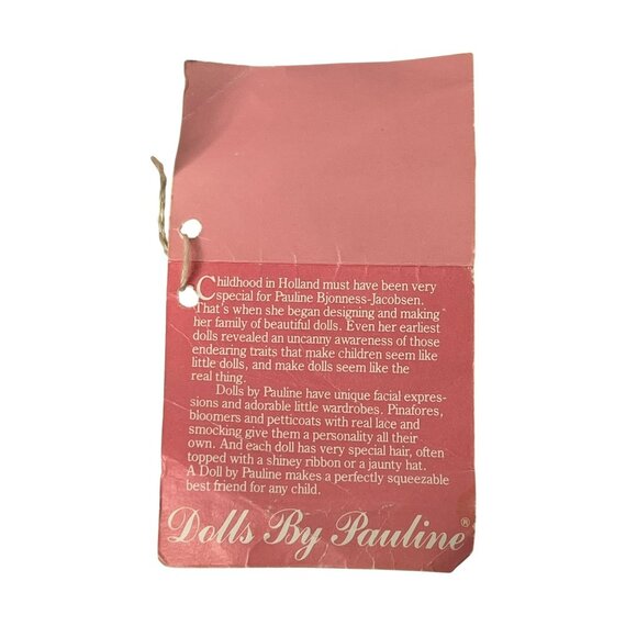 Dolls By Pauline Love U Cloth Rag Doll Red White Striped Outfit Vintage 1985 - Picture 4 of 8